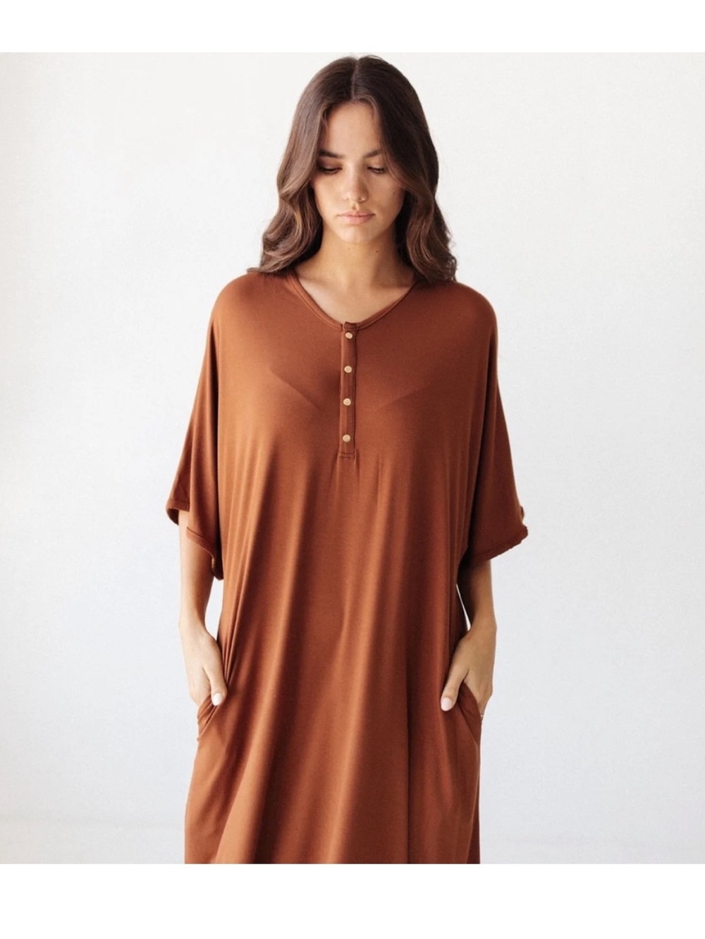 Dwell & Slumber Women's Rust/Cognac Cocoon Dress M/L